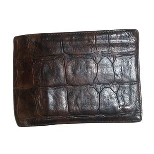 Braun Buffel Croc look leather wallet